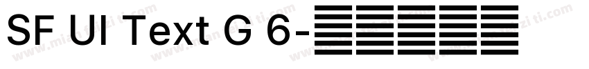 SF UI Text G 6字体转换
